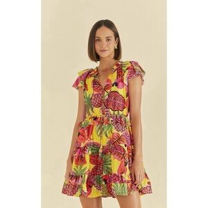 NWT Farm Rio Fruit Dream Ruffle Mini Dress Size XL